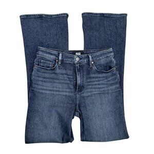 Paige High Rise Laurel Canyon Boot-Cut Jeans In Ash Black Denim Size 28 Style #2